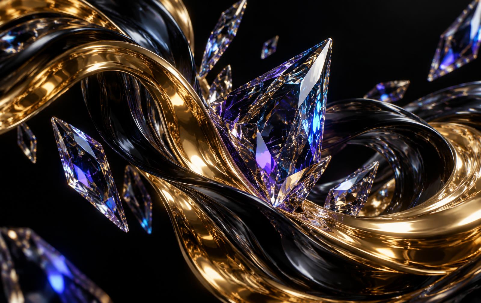Gold abstract artwork representing AI graphic design at TheJoshAI